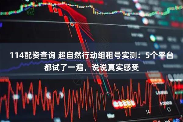 114配资查询 超自然行动组租号实测：5个平台都试了一遍，说说真实感受